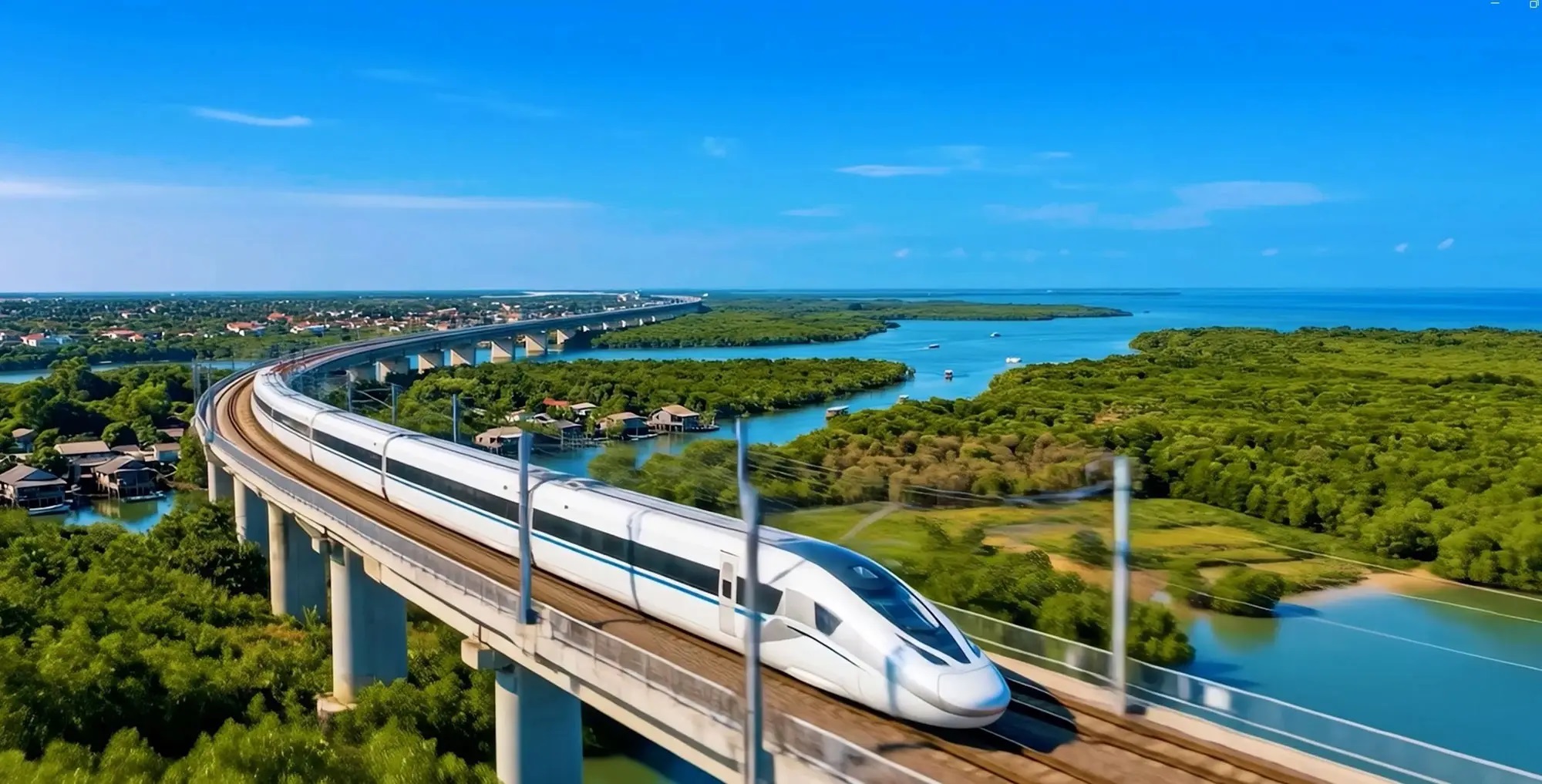 Phối cảnh tuyến đường sắt tốc độ cao Hà Nội – Hạ Long