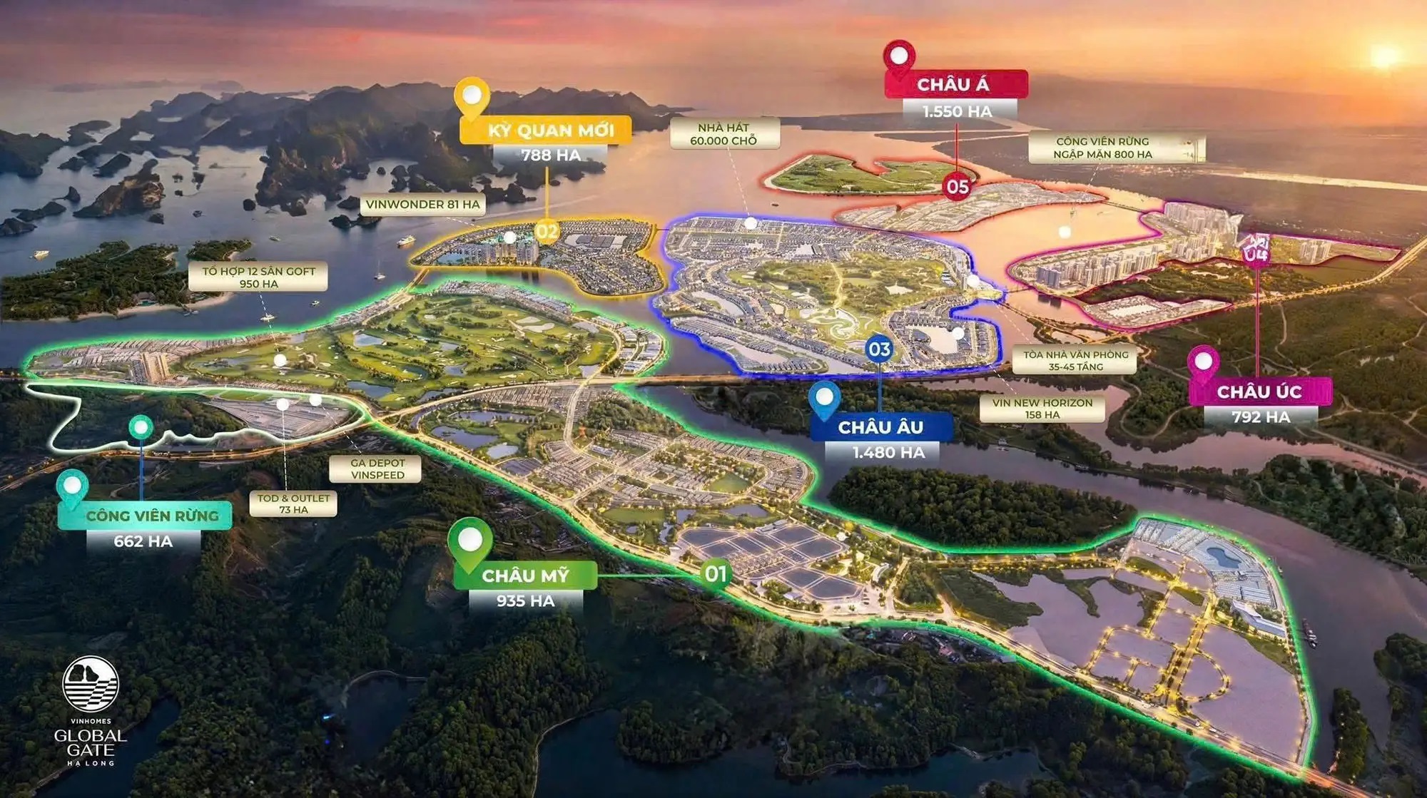 Vị trí Ga Hạ Long Station tại Vinhomes Hạ Long