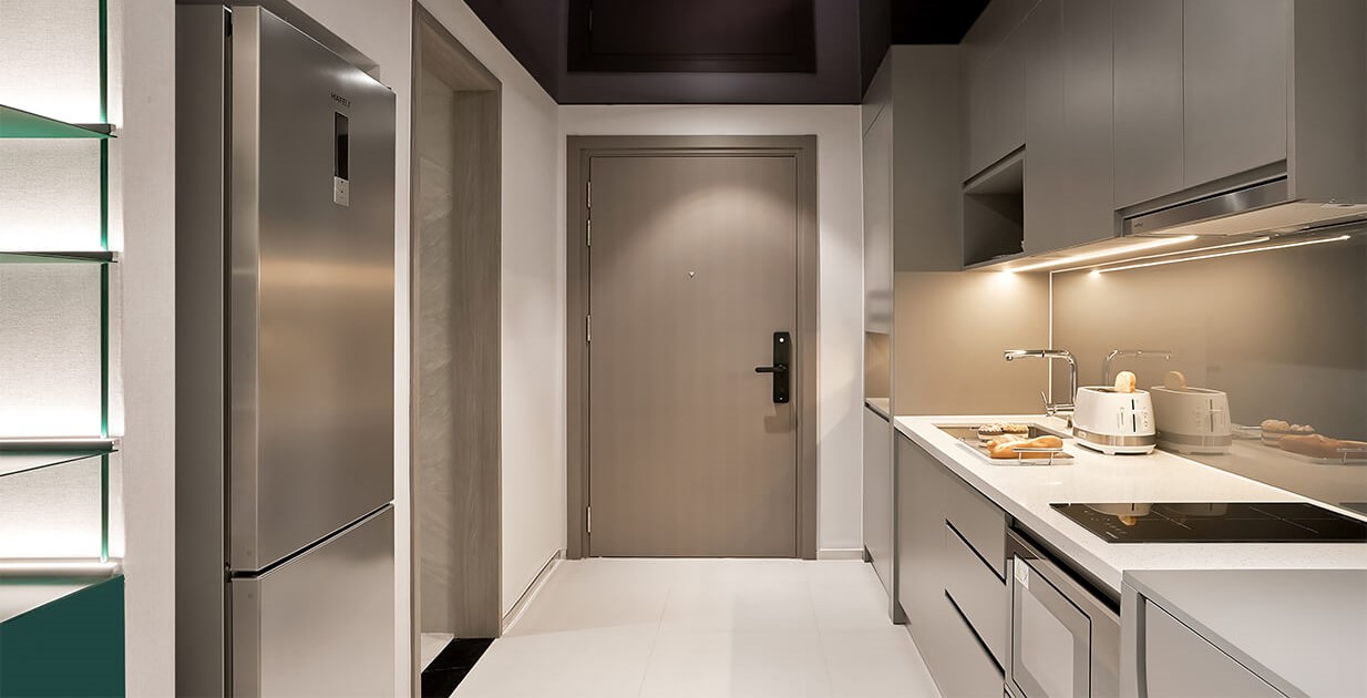 không gian phòng bếp căn 1 phòng ngủ SKY VENUE