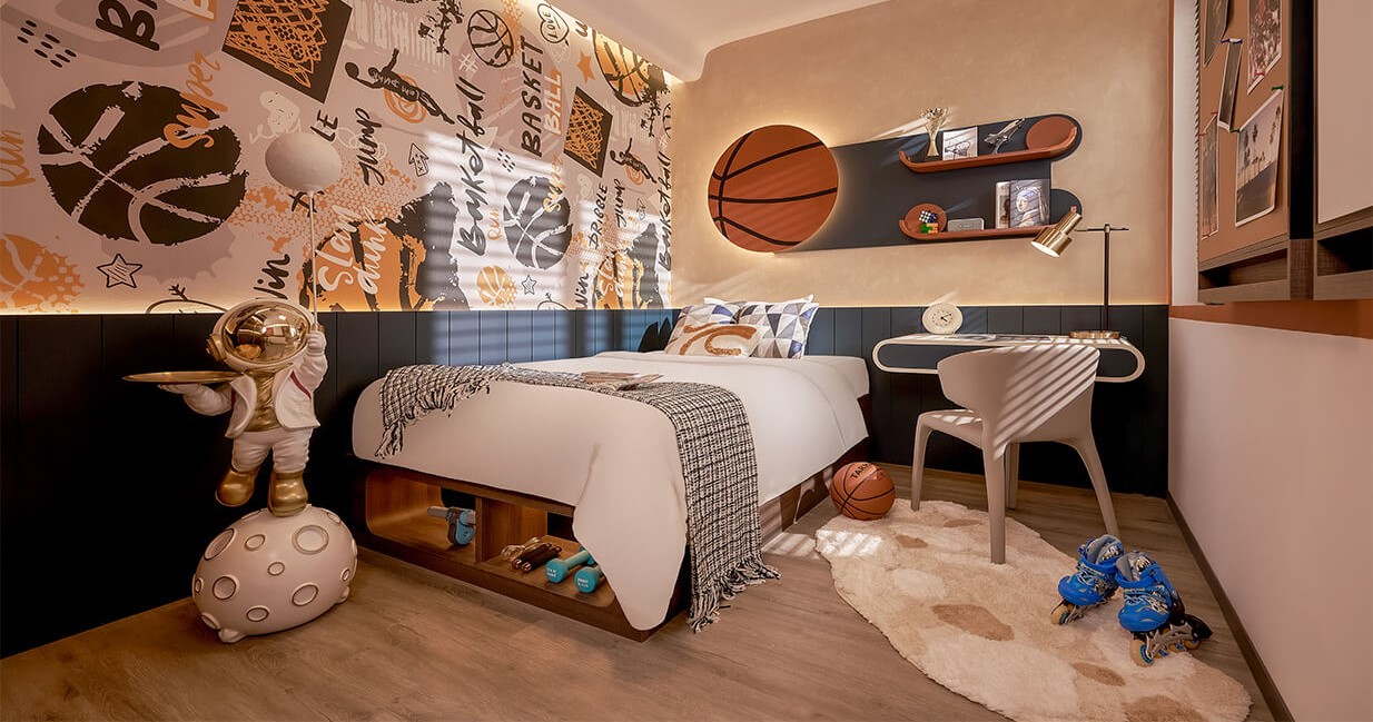 không gian phòng ngủ trẻ em căn 2 phòng ngủ SKY VENUE